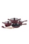 9 pcs Granite Coated Forged Aluminum Cookware Set, V007 - 2