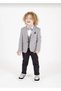 Boy's Groom Suit Tuxedo Set – Stylish Combination with Gray Jacket, Vest, and Bow Tie 5694- - 3
