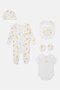 Toddlers Boy 5 Pieces Graphic Print Hanging Gift Set, White - 2