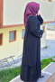Women's Islamic Clothing Plus Size Three-Layer Lined Abaya Ferace - 4