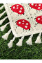 Cute Mushroom Pattern Knitted Triangle Bandana - Summer Beach Vacation Perforated Mesh Hair Bandana - 2