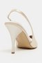 Roxy Butter Satin Ankle Strap Open Toe Detail Women's Heeled Shoes - 8