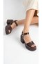 High Side Buckled Single Strip Open Front Straw Summer Women's Wedge Sole Sandals Shoes - 8