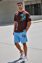 Men's Oversize Floral Printed 100% Cotton Crew Neck T-Shirt Shorts Summer Set - 2