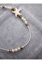 Handmade Starfish Figured Pearl and Gold Detailed Elegant Anklet - 3