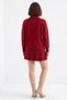 Women's Turtleneck Pleated Skirt Knitwear Red Two-Piece Set - 6