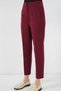 Women's High Waist Viscose Burgundy Trousers - 6