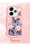 Redmi 13 4g Compatible Case with Camera Protector Pink Silicone Couple Phone Case Butterfly Pattern - 2