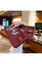 Xiaomi Redmi Note 12 Pro 4g Compatible Case Camera Protector Burgundy Silicone Couple Phone Case Girl Pattern - 8