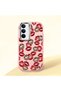 Realme C75 Compatible Case Camera Protector Pink Silicone Couple Phone Case with Kiss Pattern