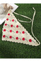 Bohemian Hand-Knitted Cherry Hair Bandana - Rural Style Summer Vacation Mesh Knitted Triangle Bandana Hair Band - 3