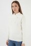 Women's Wide Collar Knitwear Ecru Sweater
