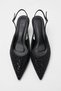 Women's Satin Stone Pointed Toe 5 cm Heeled Shoes