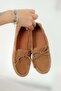 Alisa Women's Genuine Suede Leather Loafer Shoes Camel - 4