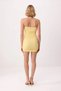 Women Strapless Bodycon Mini Dress Ruched Cutout Sleeveless Knitted Fabric Size Daily Casual Modern Stylish - 5