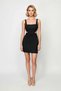 Women's A-Line Mini Square Neck Sleeveless Low-Cut Waist Lined Gabardine Woven Dress Casual Comfortable Modern - 4