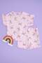 Ribbon Patterned Ribbed Girls' Shorts Set of 2 - 3