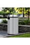 65L Commercial Trash Can, Stainless Steel Open Top Garbage Bin with PP and ABS Composite, Large Capacity Dustbin for Kitchen, Restaurant, Hotel, Office - Rust Resistant and Easy to Clean - 8