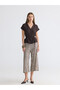 Brown Women's Shirt with Belted Waist - 2
