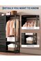 16 Drawer Storage Tower with Iron Frame and MDF Cloth, Tall Organizer Cabinet for Bedroom Living Room Closet, Black - 7