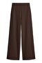 Premium - Sway Collection |   Brown Basic High Waist Modal Wide Leg Women's Trousers - 2