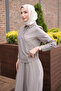 Gray Button Detailed Dress - 3