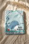 Marino Ocean Stain-Resistant Liquid-Proof Long Sleeve Baby Food Bib - Blue Whale Pattern Blw and Faa - 7