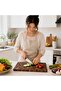 Natural Wood Cutting Board 43X30 cm Thick Butcher Block Cutting Board Knife Friendly Kitchen Chopping and Serving Board - 4