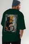32 Cats for the Sake of Cats Printed Green Oversize T-Shirt 100% Cotton Unisex Cat Lover Premium Design - 7
