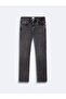 Jorah Mid-Waist Straight Leg Gray Jean Trousers