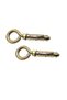 Heavy-Duty Eye Bolt Anchors, Zinc-Plated Steel, CLOSED HOOK (Pack-Of 2, 6mm)