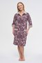Short Zippered Bamboo Cotton Jacquard Women's Dressing Gown – Premium Soft Luxury Gray