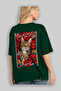 1 Cat for Every Cat Lover Printed Green Oversize T-Shirt 100% Cotton Unisex Cat Lover Premium Design - 4
