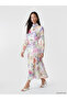 Two Mt Shop Quality High-Neck Tie-Dye Patterned Belted Dress