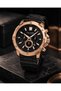 Men's Wristwatch Black Steel Band Rose Gold Case Multifunctional Calendar Steel Bracelet Gift - 7