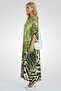 Women Graphic Print Kaftan Maxi Dress, Olive - 3