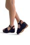 Brown Suede Genuine Leather Wedge Heel Women's Sandals Sl338 - 6