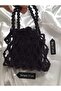 Black Color Bag with Blackberry Beads (Long Strap Model) - 2
