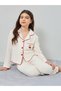Teen Girls Textured Long Sleeve Shirt and Pyjama Set