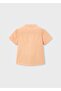 Boy's Hakim Collar Linen Shirt Orange - 3