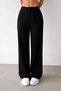 Women's Wide Leg Pants with Front Pocket Detail, Comfortable Fit, Casual Trousers - 4