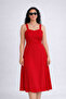 Premium Strappy Sweetheart Neck Midi Dress - 2