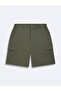 Green Shorts with Front Cargo Pockets - 2