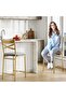 26-inch High Bar Stools with Backrest and Padded Seat, Modern Style, Sturdy Frame, Ideal for Island, Bar or Apartment, Black, Set of 2, - 3