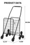 Stair-Climbing Folding Shopping Cart – 83L Large Basket, 110Lbs Capacity, 360° Swivel Wheels, Jumbo Utility Cart for Grocery, Laundry, Luggage, Picnic & Apartment Stairs - 6