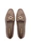 Women's Genuine Leather Brown Loafer Shoes - 6