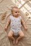 Nova Starlight Gray Melange Moon and Star Patterned 100% Cotton Sleeveless Baby Bodysuit - Soft and Breathable - 3