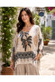 White Color Italian Silk Patterned Blouse - 5
