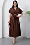 V-Neck Dress with Buckle at the Waist and Tie at the Back Grs4021 - 3