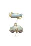 Best Retro Colors Airplane Police Car Foil Balloon Set